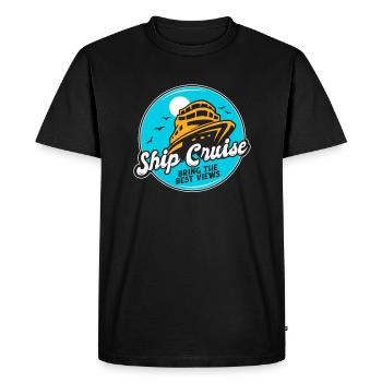 Ship Cruise Bring The Best Views Cruise Ship - Men's Premium Organic T-Shirt - black - Front - Nico (187cm)