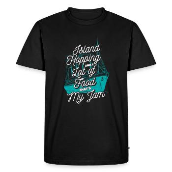 Island Hopping And A Lot Of Food Cruise Ship - Men's Premium Organic T-Shirt - black - Front - Nico (187cm)