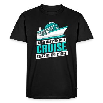 Que se passe-t-il en croisière Séjours en croisière Croisière - T-shirt Premium bio Homme - noir - Devant - Nico (187cm)