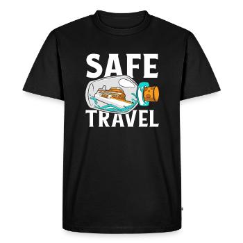 Voyage en toute sécurité Croisière en bateau Croisière avec équipage - T-shirt Premium bio Homme - noir - Devant - Nico (187cm)