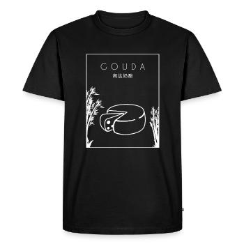 Gouda Chinese Hanzi Queso Cheesemonger Maker - Men's Premium Organic T-Shirt - black - Front - Nico (187cm)