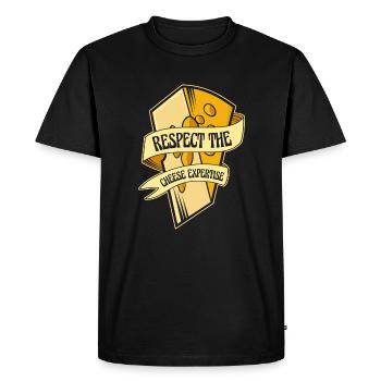 Respect The Cheese Expertise Cheesemonger Maker - Men's Premium Organic T-Shirt - black - Front - Nico (187cm)