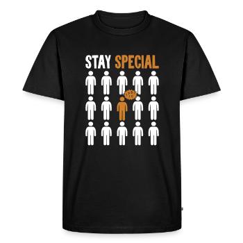 Stay Special Apraxia Dyslexia Articulation - Men's Premium Organic T-Shirt - black - Front - Nico (187cm)