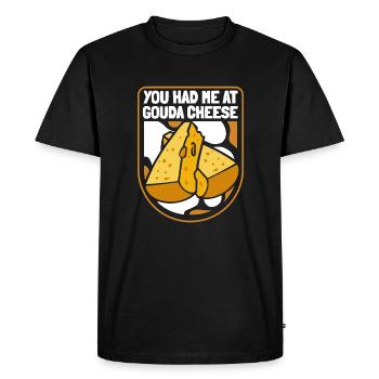 You Had Me At Gouda Cheese Queso Cheesemonger - Men's Premium Organic T-Shirt - black - Front - Nico (187cm)