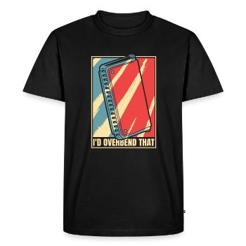 J’exagérerais cette harpe harmoniste à bouche - T-shirt Premium bio Homme - noir - Devant - Nico (187cm)