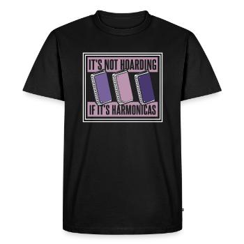 Ce n'est pas de la thésaurisation si c'est des harmonicas Harmonicist - T-shirt Premium bio Homme - noir - Devant - Nico (187cm)
