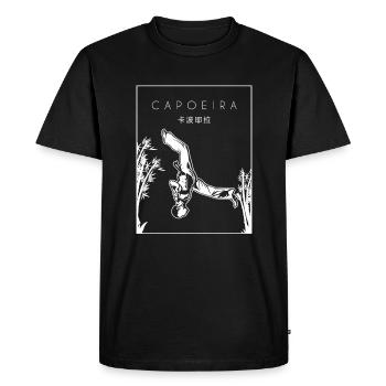 Capoeira Danse chinoise Hanzi Ginga Capoeirista - T-shirt Premium bio Homme - noir - Devant - Nico (187cm)
