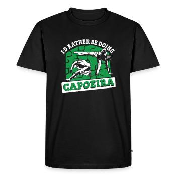 Je préfère faire de la capoeira capoeirista ginga - T-shirt Premium bio Homme - noir - Devant - Nico (187cm)
