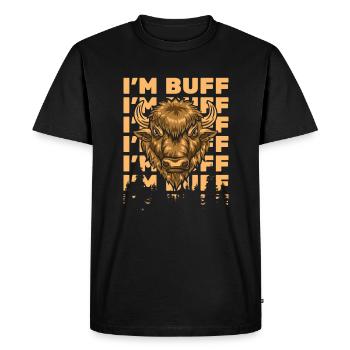 Je suis un amoureux du bison américain Buffalo Bovinae - T-shirt Premium bio Homme - noir - Devant - Nico (187cm)