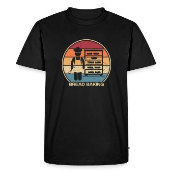 Retro Bread Maker Bread Dough Bread Queen Lover - Men's Premium Organic T-Shirt - black - Front - Nico (187cm)