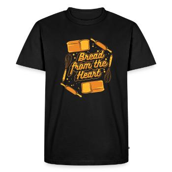 Bread From The Heart Bread Dough Bread Maker - Men's Premium Organic T-Shirt - black - Front - Nico (187cm)