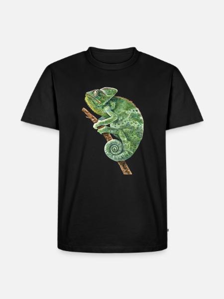 Veiled Panther Chamaeleonidae Lover Chameleon - Men's Premium Organic T-Shirt - black