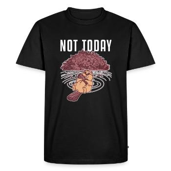 Pas aujourd’hui Ricin eurasien d’Amérique du Nord - T-shirt Premium bio Homme - noir - Devant - Nico (187cm)