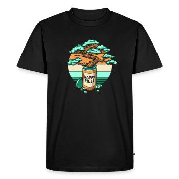 Happy Pills Penjing Indoor Bonsai Bonsai Pots - Men's Premium Organic T-Shirt - black - Front - Nico (187cm)
