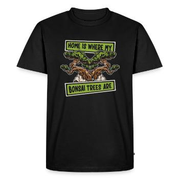 Home Is Where My Bonsai Trees Are Penjing Bonsai - Men's Premium Organic T-Shirt - black - Front - Nico (187cm)