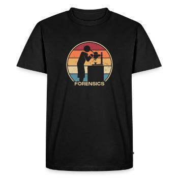 Retro Science Psychology DNA Profiler Forensic - Men's Premium Organic T-Shirt - black - Front - Nico (187cm)