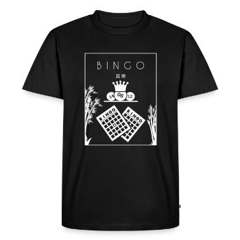 Bingo Chinese Hanzi Professional Caller Daubers - Men's Premium Organic T-Shirt - black - Front - Nico (187cm)