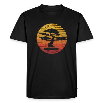 Retro Penjing Indoor Bonsai Bonsai Pots - Men's Premium Organic T-Shirt - black - Front - Nico (187cm)