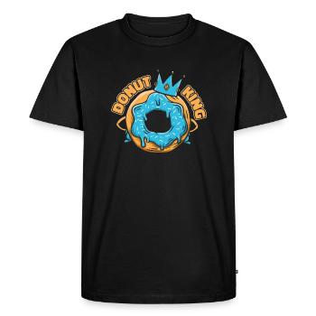 Donut King Doughnut Maker Beignet Glacé Lover - T-shirt Premium bio Homme - noir - Devant - Nico (187cm)