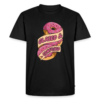 Glazed And Confused Doughnut Glazed Maker Lover - Men's Premium Organic T-Shirt - black - Front - Nico (187cm)