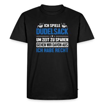 Dudelsackspieler hat immer Recht Blowpipe Player - T-shirt Premium bio Homme - noir - Devant - Nico (187cm)