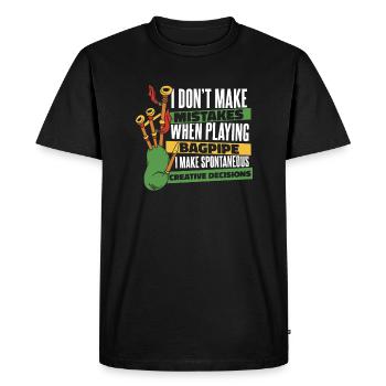 I Don't Make Mistakes When Playing Blowpipe - Men's Premium Organic T-Shirt - black - Front - Nico (187cm)