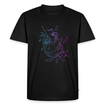 Brown-Throated Pilosa Folivora Lover Sloth - Men's Premium Organic T-Shirt - black - Front - Nico (187cm)