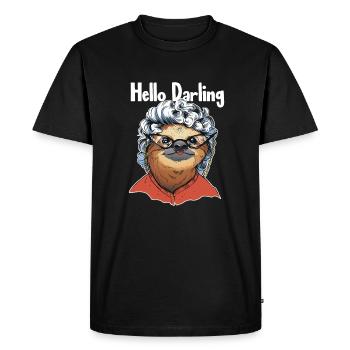 Bonjour Darling Folivora Pilosa à gorge brune - T-shirt Premium bio Homme - noir - Devant - Nico (187cm)