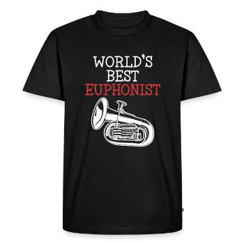 World's Best Euphonist Euphonist Euphoniumist - Men's Premium Organic T-Shirt - black - Front - Nico (187cm)