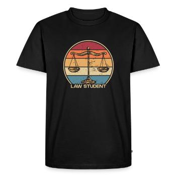 Rétro Faculté de Droit Université Études Juridiques Droit - T-shirt Premium bio Homme - noir - Devant - Nico (187cm)