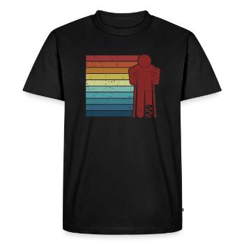 Rétro Bras cassé Jambe Os cassé Doigt cassé - T-shirt Premium bio Homme - noir - Devant - Nico (187cm)
