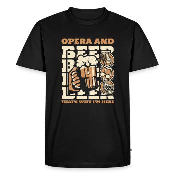 Opera And Beer That's Why I'm Here Opera House - Men's Premium Organic T-Shirt - black - Front - Nico (187cm)