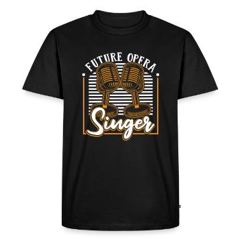 Futur chanteur d’opéra Chanteur ténor d’opéra - T-shirt Premium bio Homme - noir - Devant - Nico (187cm)
