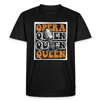 Opera Queen Opera House Tenor Singer Vocalist - Men's Premium Organic T-Shirt - black - Front - Nico (187cm)