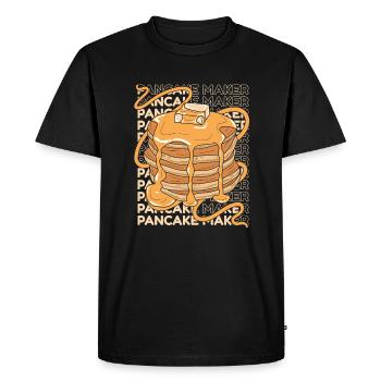 Recettes de crêpière Flapjack Griddlecake - T-shirt Premium bio Homme - noir - Devant - Nico (187cm)
