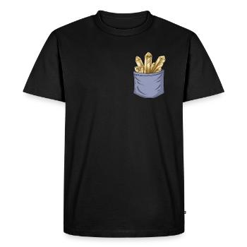 Poche de coffre de collecte de minéraux Géologue Minéral - T-shirt Premium bio Homme - noir - Devant - Nico (187cm)