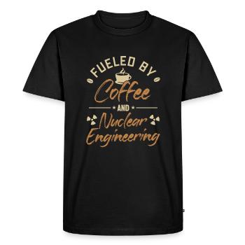 Alimenté par le café et l’ingénierie nucléaire Nucléaire - T-shirt Premium bio Homme - noir - Devant - Nico (187cm)