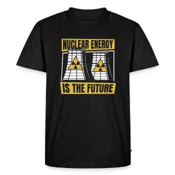 L’énergie nucléaire est l’énergie future de l’uranium - T-shirt Premium bio Homme - noir - Devant - Nico (187cm)