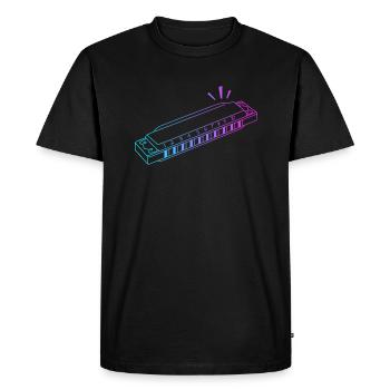 Mouth Harp Harmonist Harmonicist Professional - Men's Premium Organic T-Shirt - black - Front - Nico (187cm)