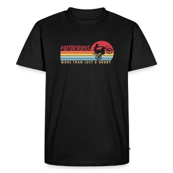 Le motocross, plus qu’un hobby : la course de motos - T-shirt Premium bio Homme - noir - Devant - Nico (187cm)