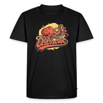 Octoholic Octopodes Octopoda Cephalopoda Lover - Men's Premium Organic T-Shirt - black - Front - Nico (187cm)