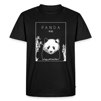 Panda Chinois Hanzi Panda Ours Ami Panda Géant - T-shirt Premium bio Homme - noir - Devant - Nico (187cm)