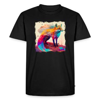 Caninae Red Fox Canidae Fox Lover Fox - Men's Premium Organic T-Shirt - black - Front - Nico (187cm)