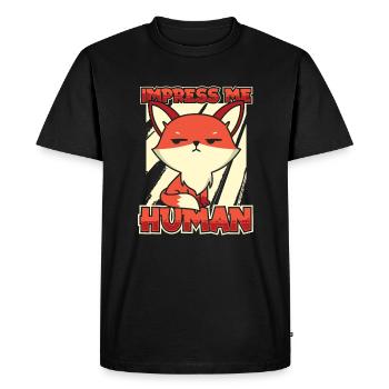Impress Me Human Caninae Red Fox Canidae Fox - Men's Premium Organic T-Shirt - black - Front - Nico (187cm)