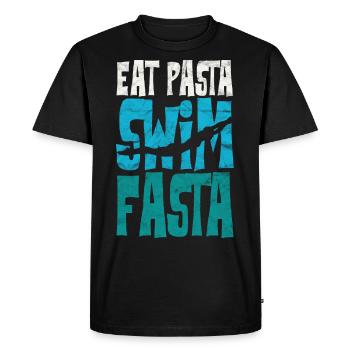 Funny Swimming Swim Team - Men's Premium Organic T-Shirt - black - Front - Nico (187cm)