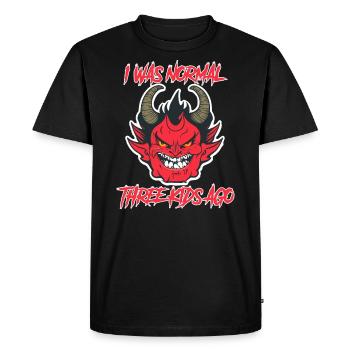 J’étais normal il y a trois enfants - T-shirt Premium bio Homme - noir - Devant - Nico (187cm)
