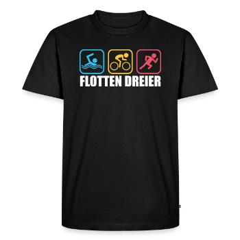 Triathlon - T-shirt Premium bio Homme - noir - Devant - Nico (187cm)