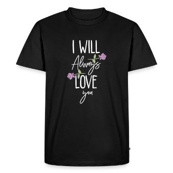 preuve d'amour romantique - T-shirt Premium bio Homme - noir - Devant - Nico (187cm)