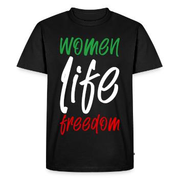 Liberté de vie des femmes - T-shirt Premium bio Homme - noir - Devant - Nico (187cm)