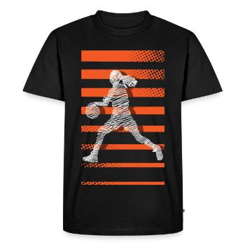 Basketball féminin Basketball féminin - T-shirt Premium bio Homme - noir - Devant - Nico (187cm)